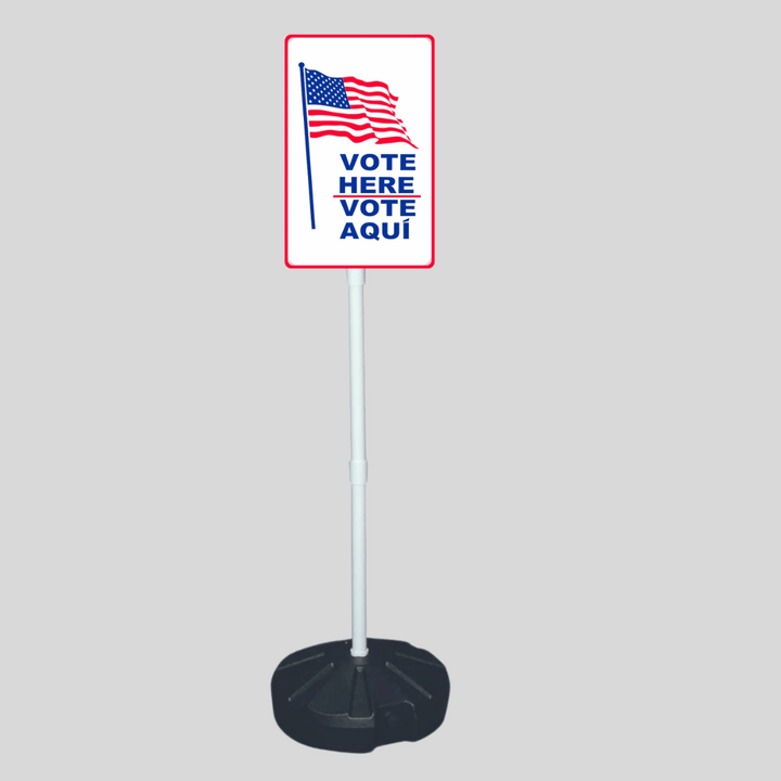 VOTE HERE/VOTE AQUI Weightable Base Sign (SG-203H)