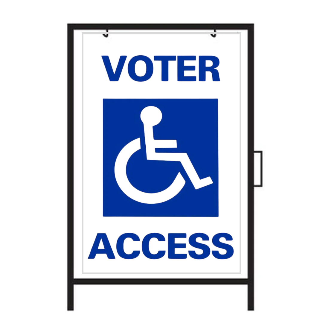 VOTER ACCESS DOUBLE-SIDED Metal A-Frame Sign SG-101A2