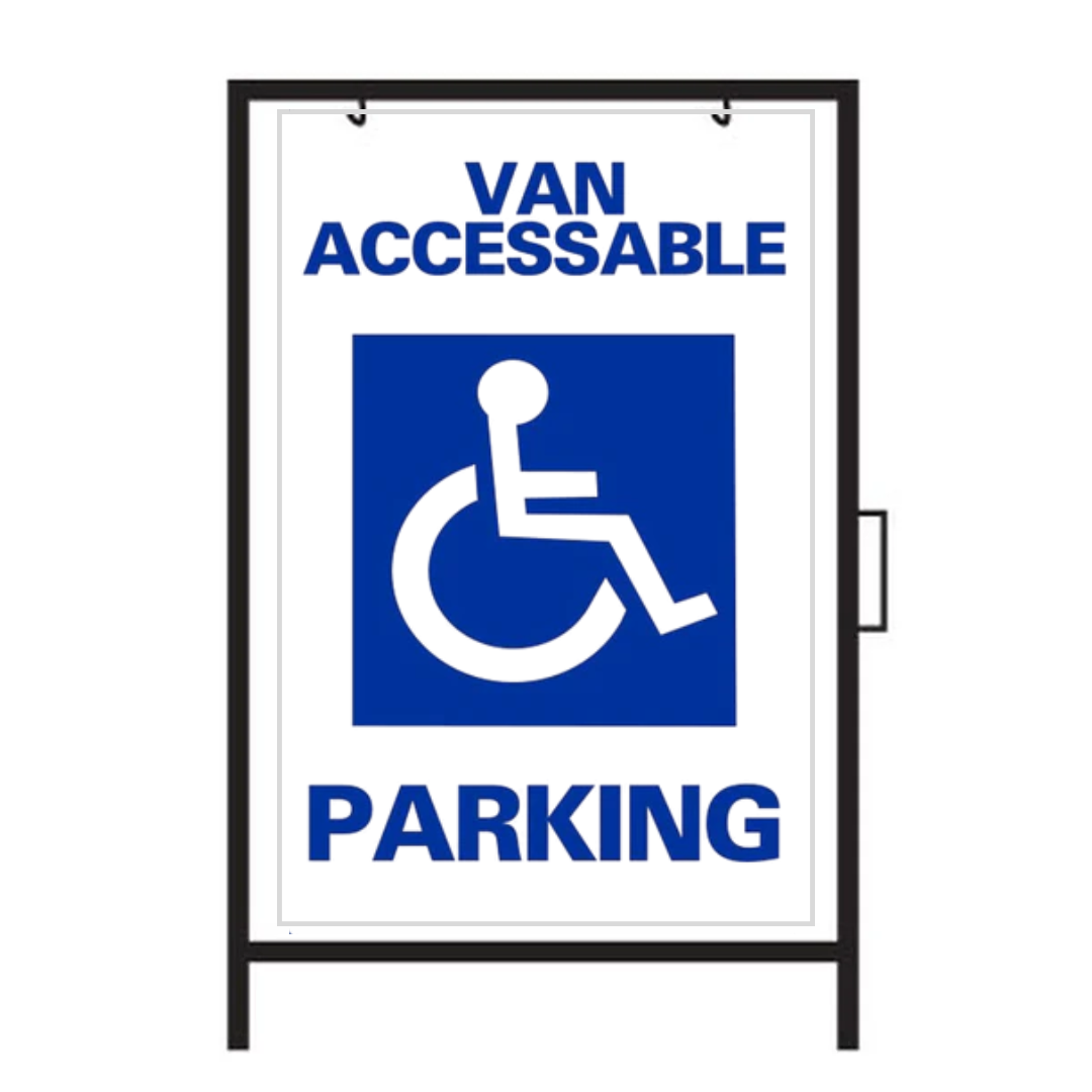 VAN ACCESSIBLE PARKING DOUBLE-SIDED Metal A-Frame Sign (SG-102A2)