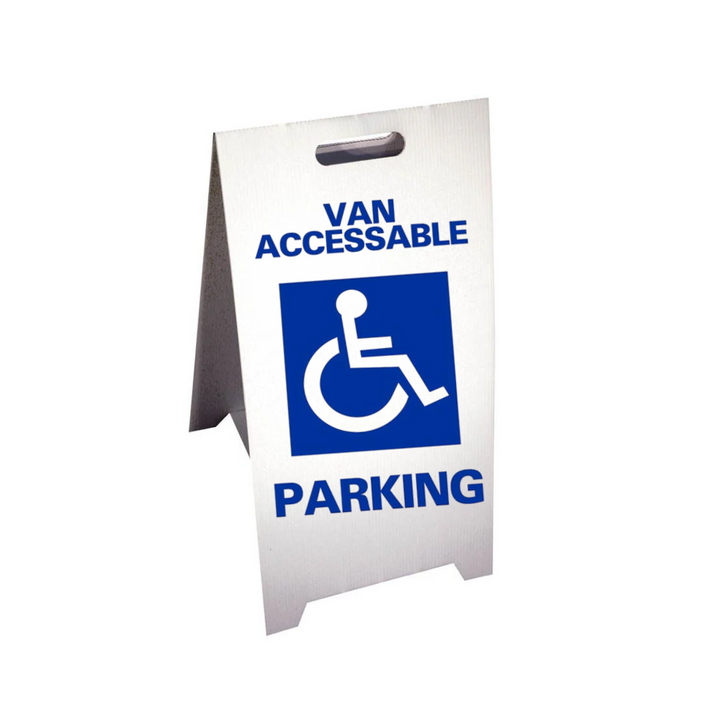 VAN ACCESSIBLE PARKING Cardboard A-Frame Sign (SG-102F)