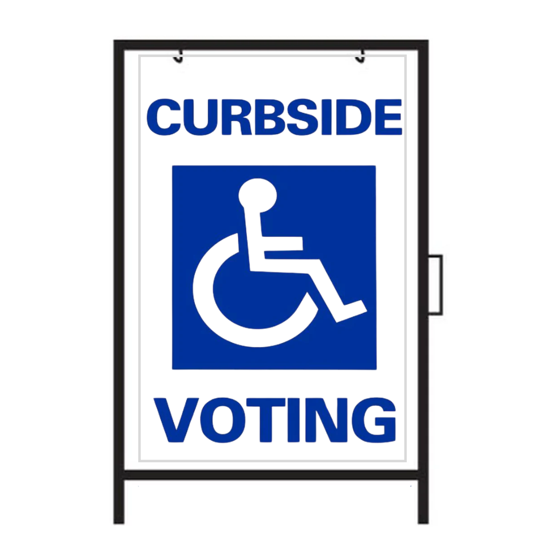 CURBSIDE VOTING Metal A-Frame Sign SG-103A