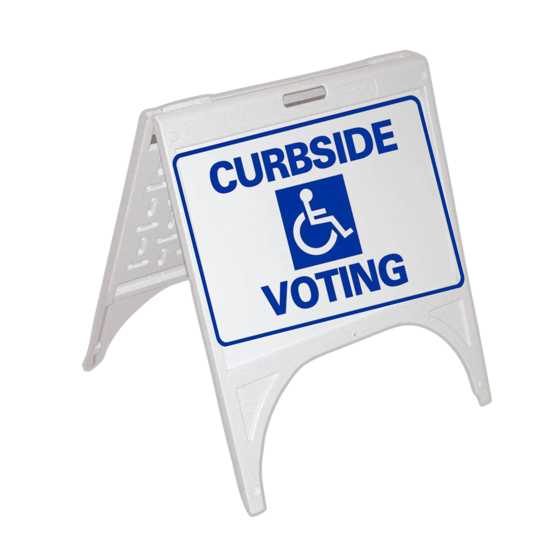 CURBSIDE VOTING Small A-Frame Sign SG-103D