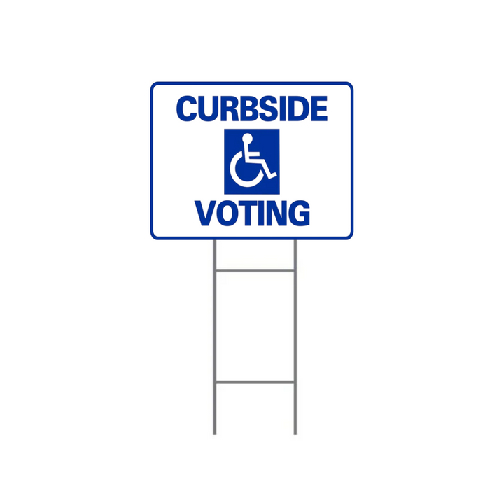 CURBSIDE VOTING H-Stake Sign (SG-103D2)