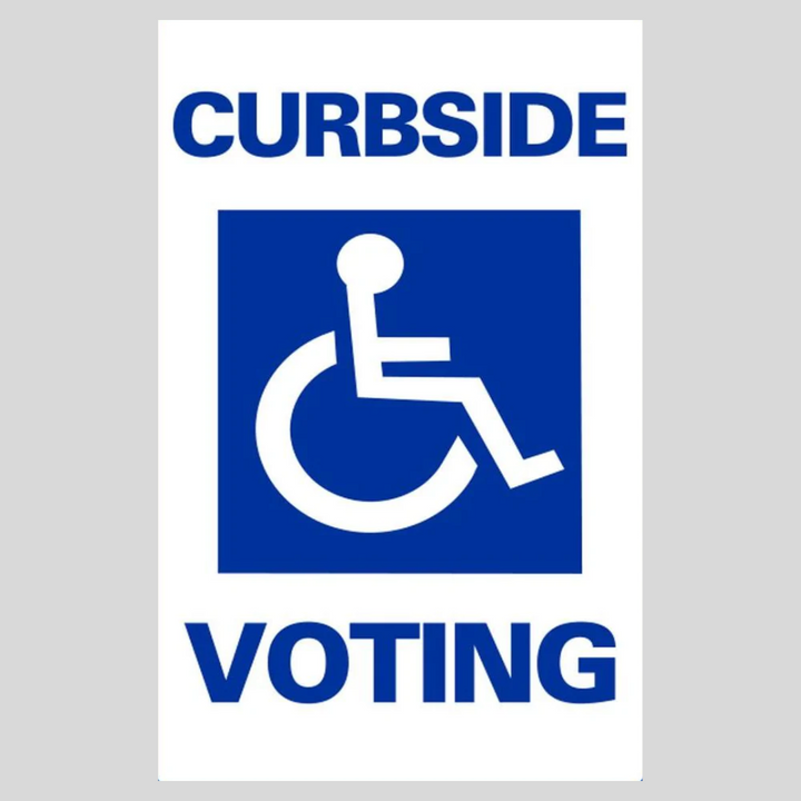 CURBSIDE VOTING Slim Sign (SG-103E)