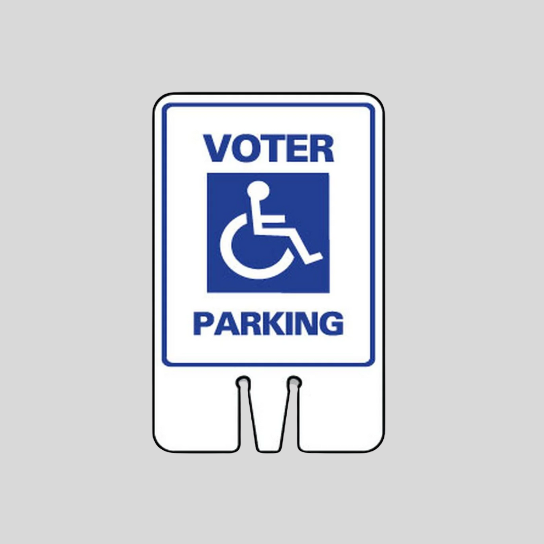 VOTER PARKING DOUBLE-SIDED Cone Topper Sign SG-104I2