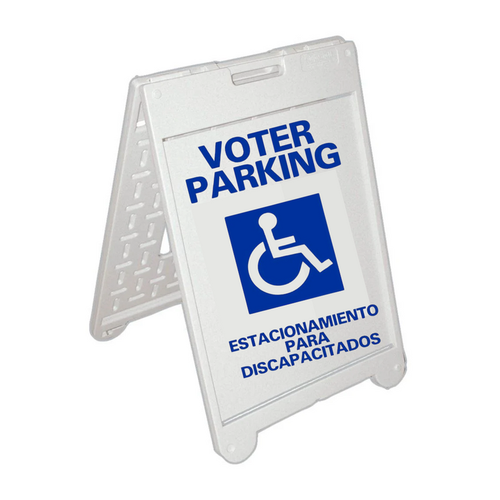 VOTER PARKING ESTACIONAMIENTO PARA DISCAPACITADOS Large A-Frame Sign (SG-108B)