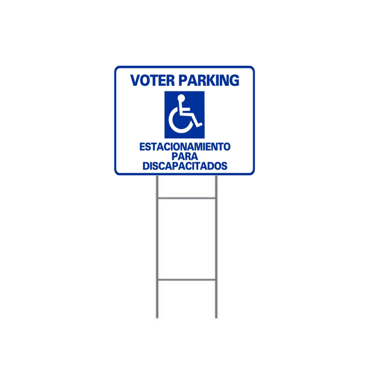 VOTER PARKING ESTACIONAMIENTO PARA DISCAPACITADOS H-Stake Sign (SG-108D2)
