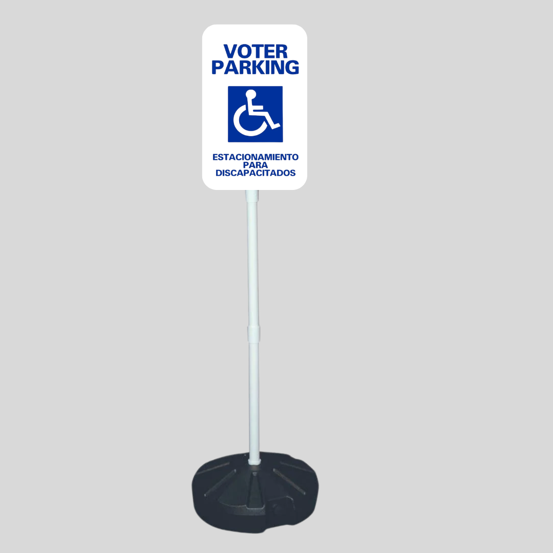 VOTER PARKING ESTACIONAMIENTO PARA DISCAPACITADOS Weightable Base Sign SG-108H