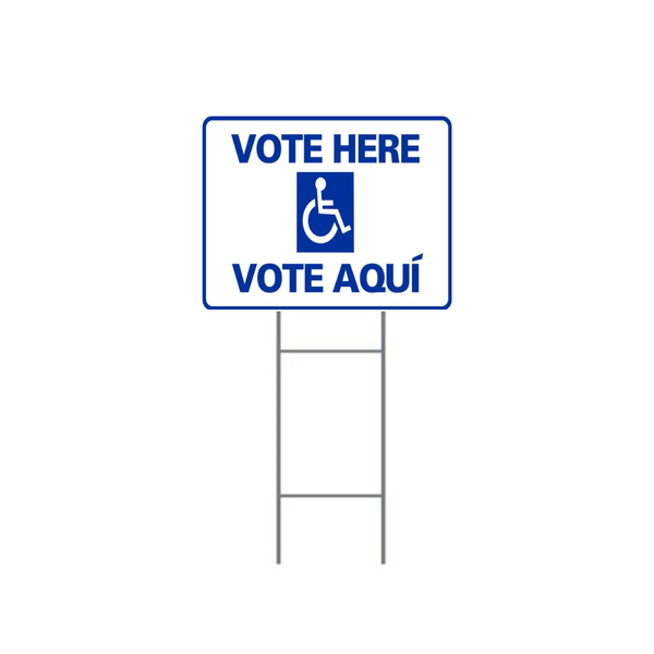 VOTE HERE/VOTE AQUI H-Stake Sign SG-109D2
