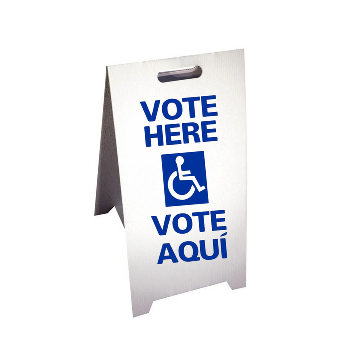 VOTE HERE/VOTE AQUI Corrugated A-Frame Sign (SG-109F)