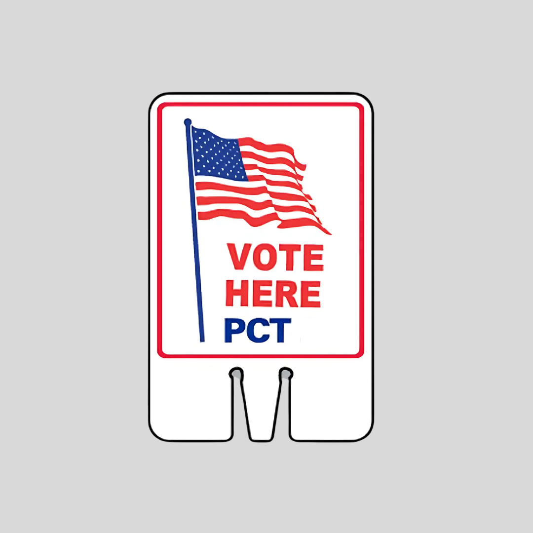 VOTE HERE PCT Double-Sided Cone Topper Sign (SG-202I2)