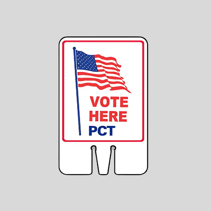 VOTE HERE PCT Double-Sided Cone Topper Sign (SG-202I2)