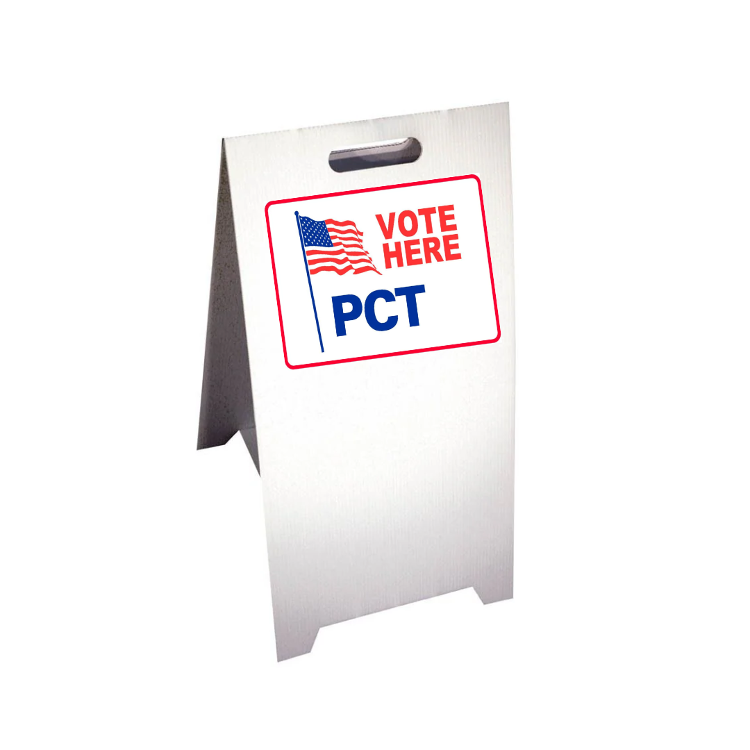 VOTE HERE PCT Corrugated A-Frame Sign - Multi (SG-202G)