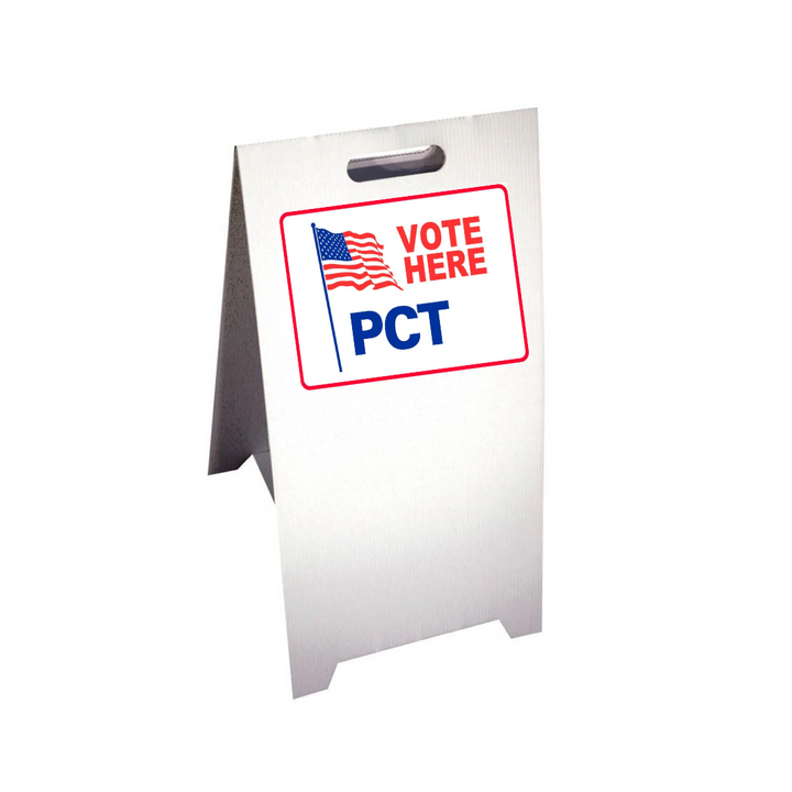 VOTE HERE PCT Corrugated A-Frame Sign - Multi (SG-202G)
