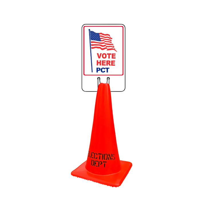 VOTE HERE PCT Double-Sided Cone Topper Sign (SG-202I2)