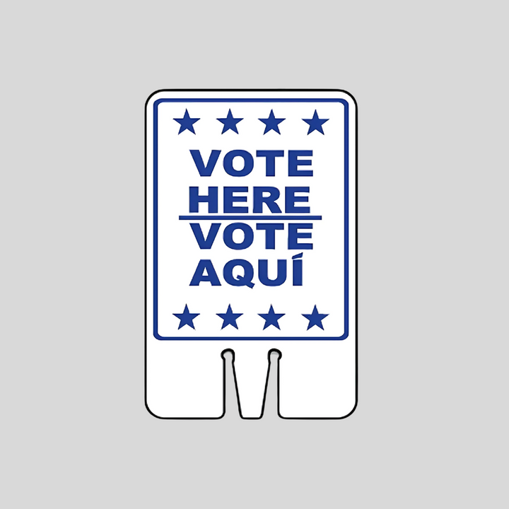 VOTE HERE/VOTE AQUI STAR Cone Topper Sign (SG-205I1)