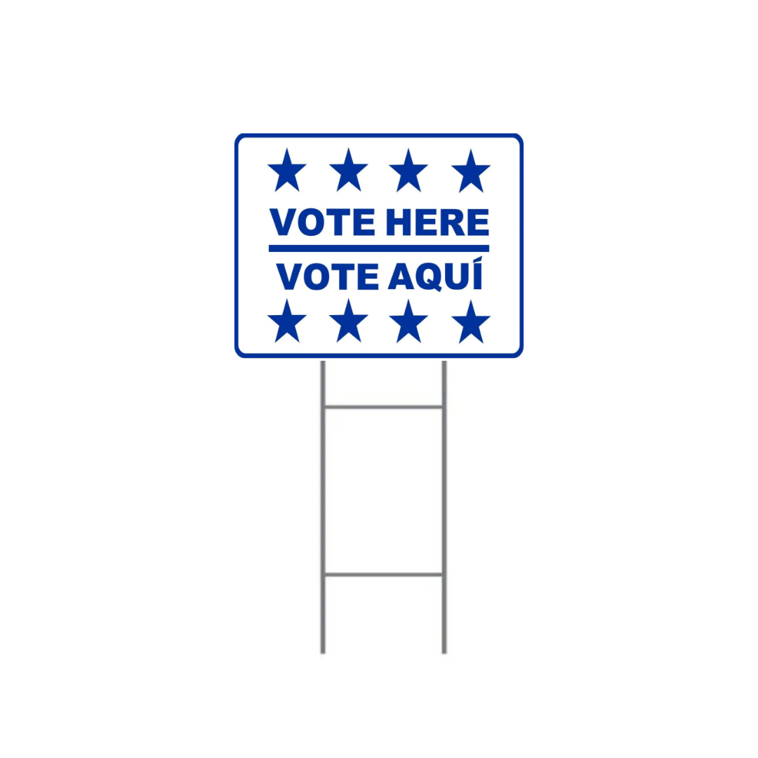 VOTE HERE/VOTE AQUI STAR H-Stake Sign SG-205D2