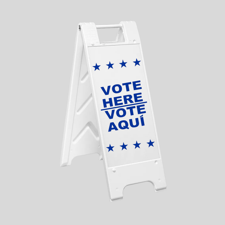 VOTE HERE/VOTE AQUI STAR Slim Sign (SG-205E)