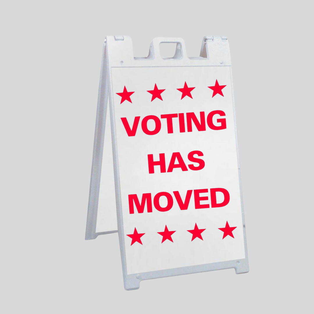 VOTING HAS MOVED Large A-Frame Sign (SG-206B)