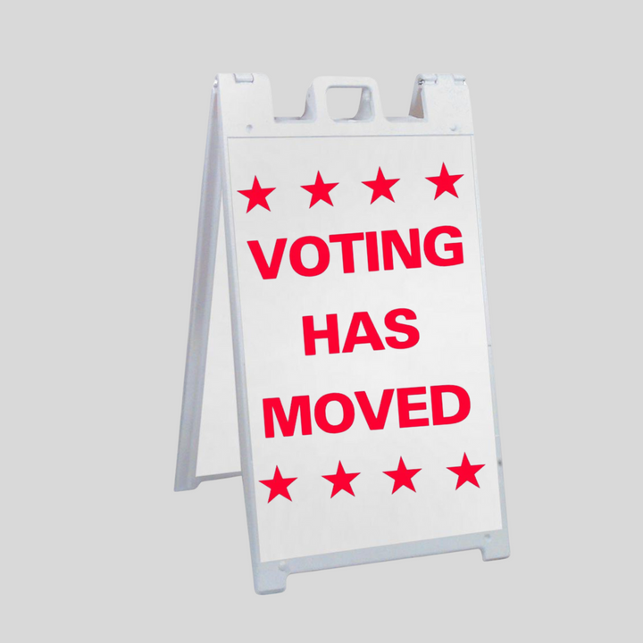 VOTING HAS MOVED Large A-Frame Sign (SG-206B)