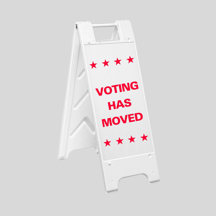 VOTING HAS MOVED Slim Sign (SG-206E)