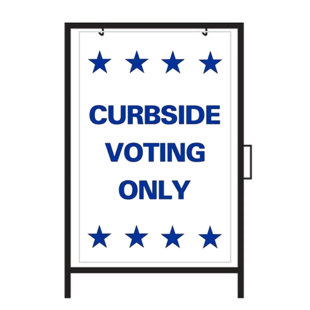 CURBSIDE VOTING ONLY Metal A-Frame Sign (SG-207A)