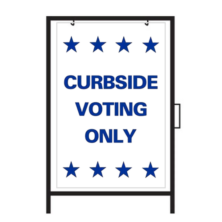 CURBSIDE VOTING ONLY Metal A-Frame Sign (SG-207A)