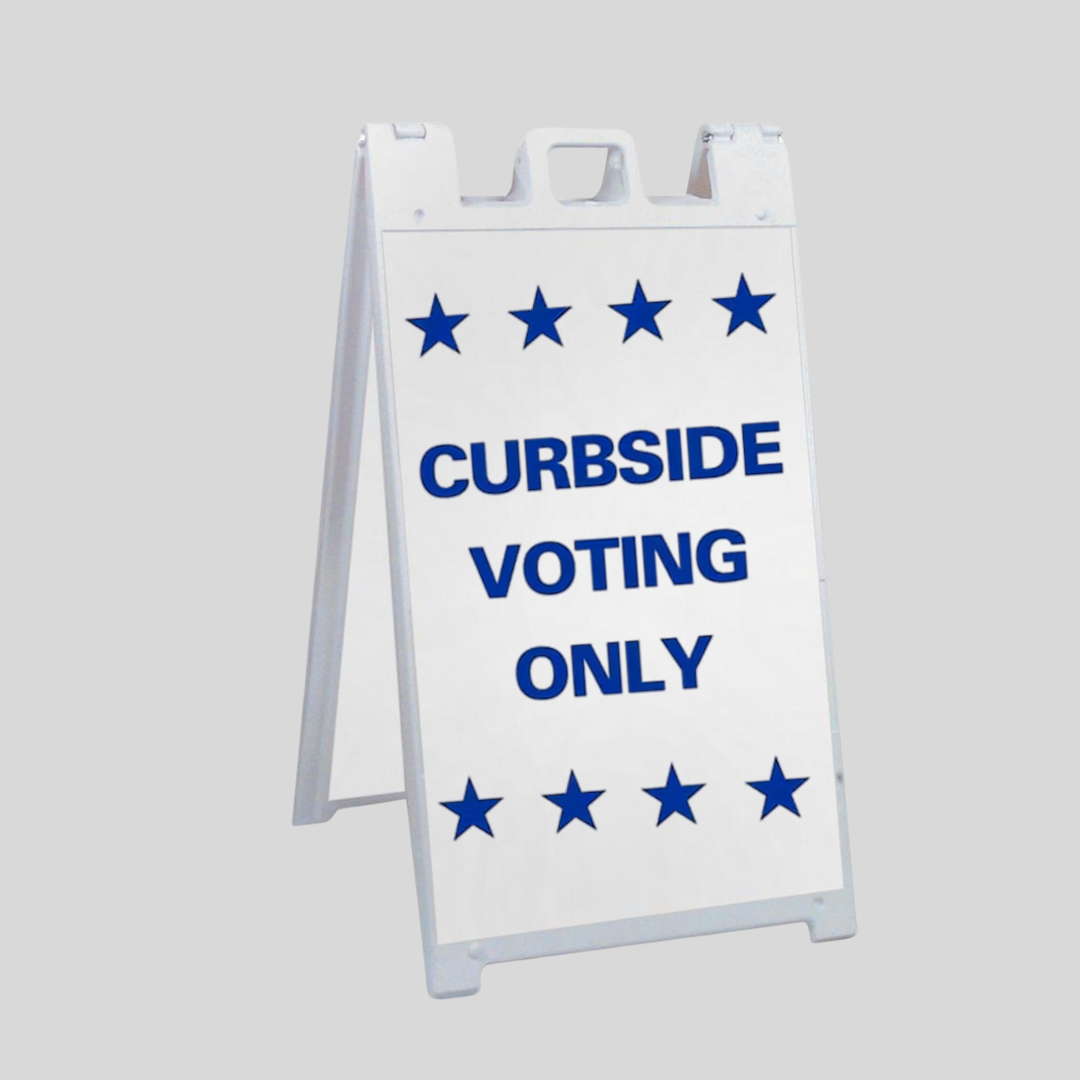 CURBSIDE VOTING ONLY Large A-Frame Sign (SG-207B)