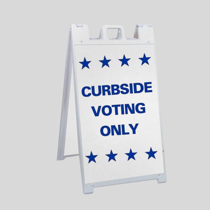 CURBSIDE VOTING ONLY Large A-Frame Sign (SG-207B)