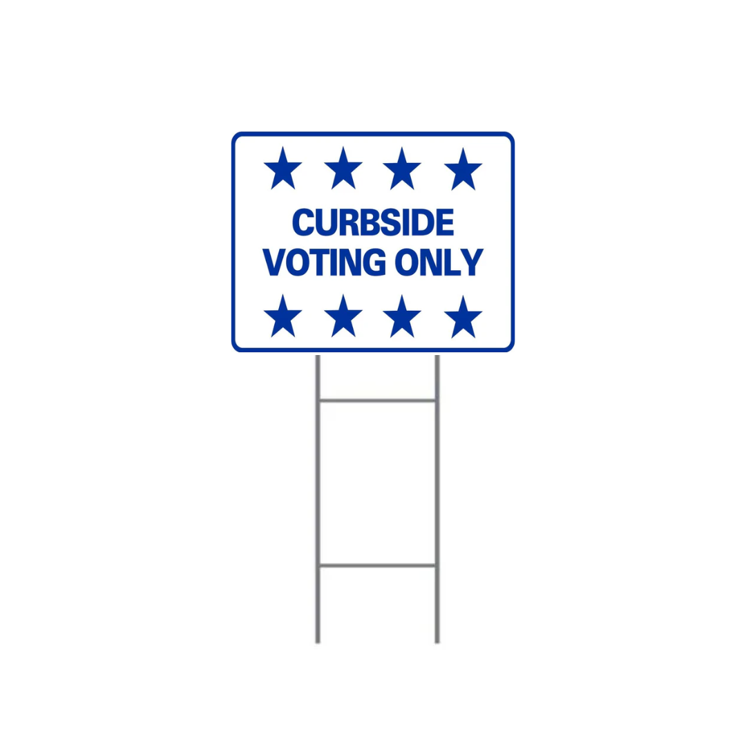 CURBSIDE VOTING ONLY H-Stake Sign (SG-207D2)