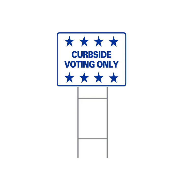 CURBSIDE VOTING ONLY H-Stake Sign (SG-207D2)