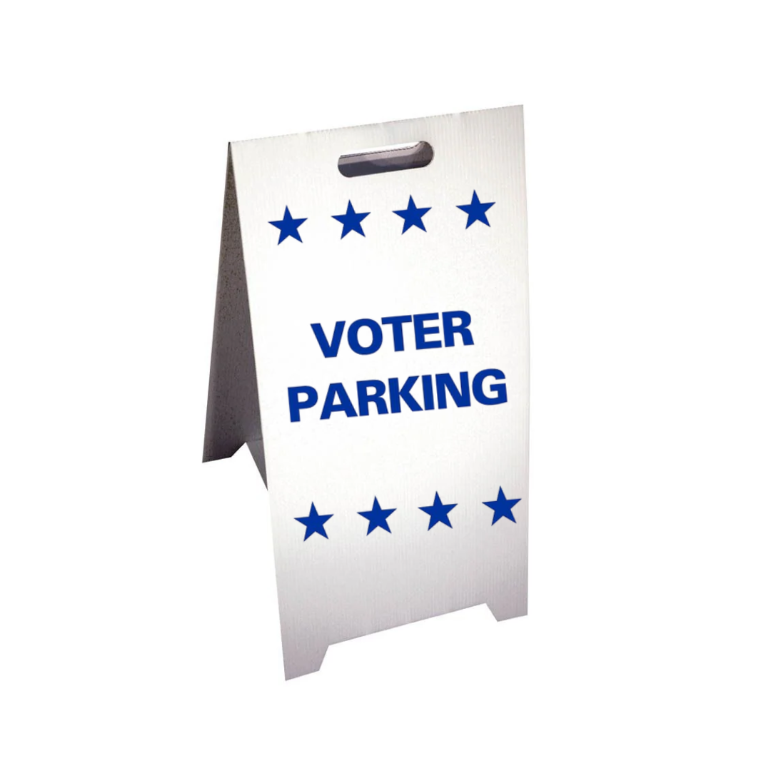 VOTER PARKING Corrugated A-Frame Sign (SG-208F)