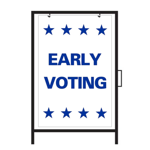 EARLY VOTING Double-Sided Metal A-Frame Sign SG-210A2