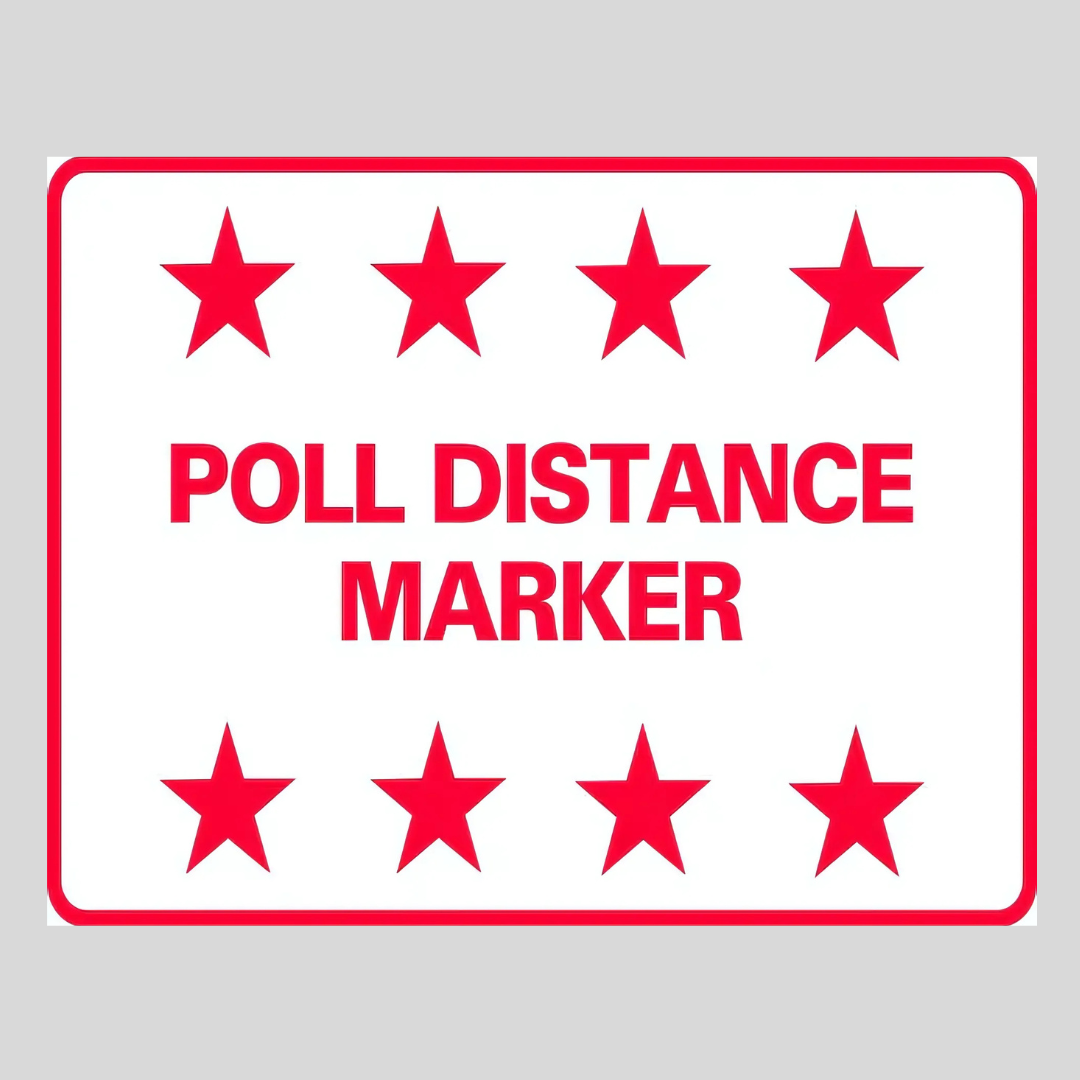 POLL DISTANCE MARKER Corrugated A-Frame Sign - Multi (SG-212G)