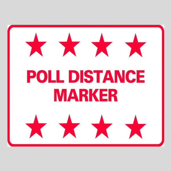POLL DISTANCE MARKER Small A-Frame Sign SG-212D