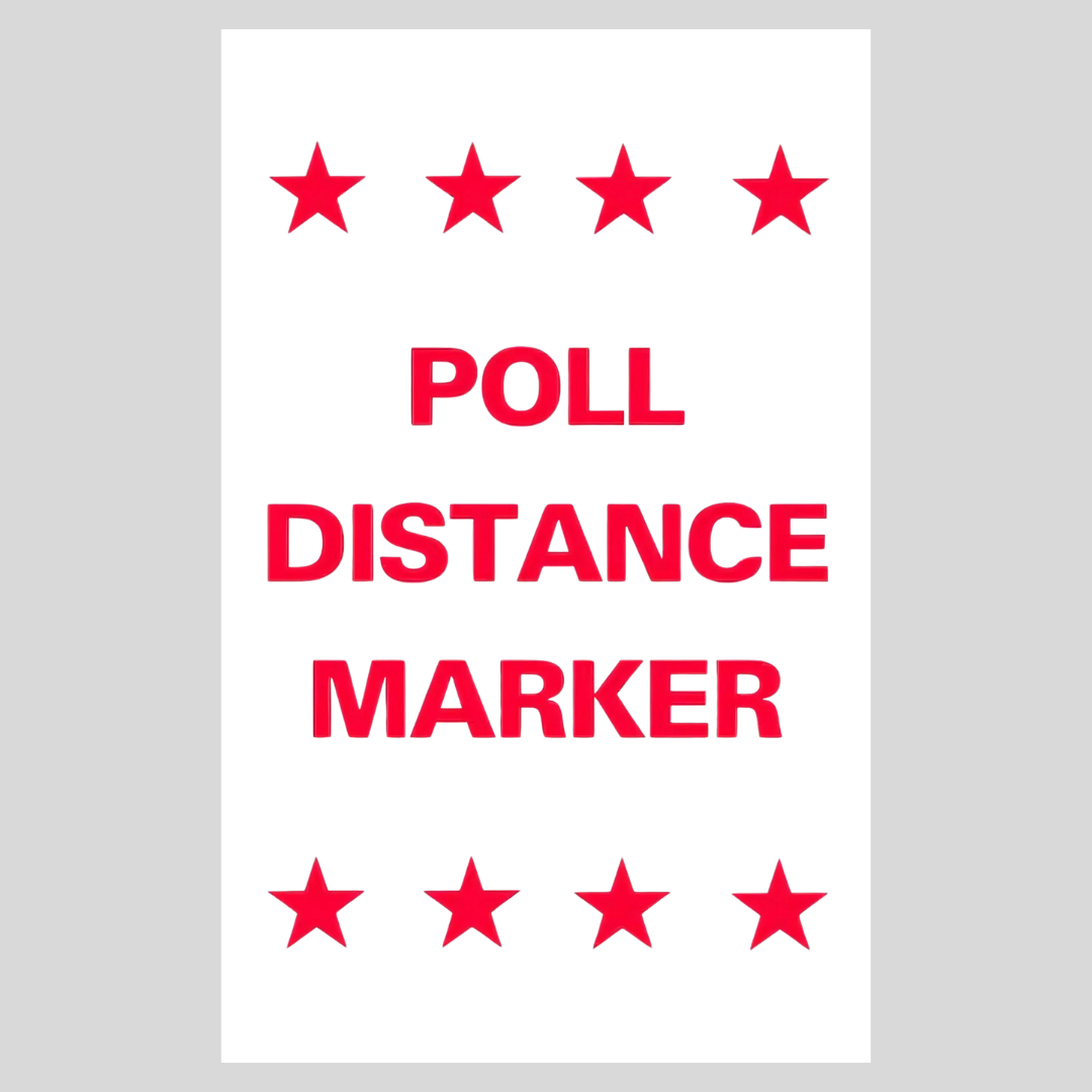 POLL DISTANCE MARKER Large A-Frame Sign (SG-212B)