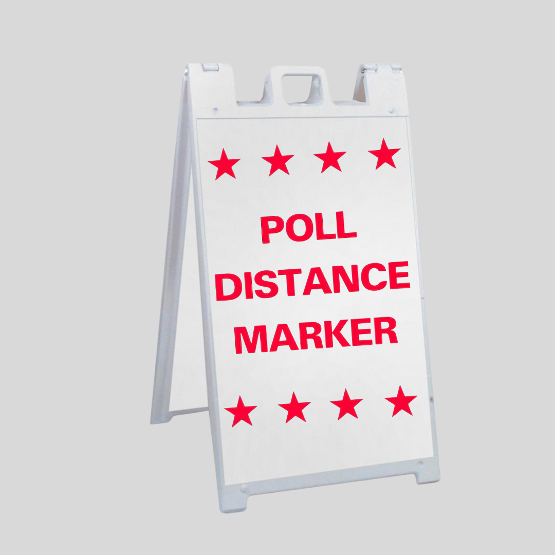 POLL DISTANCE MARKER Large A-Frame Sign (SG-212B)