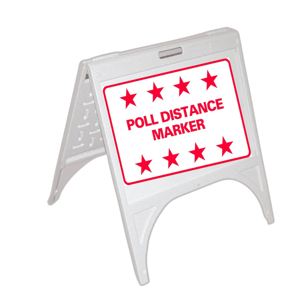 POLL DISTANCE MARKER Small A-Frame Sign SG-212D