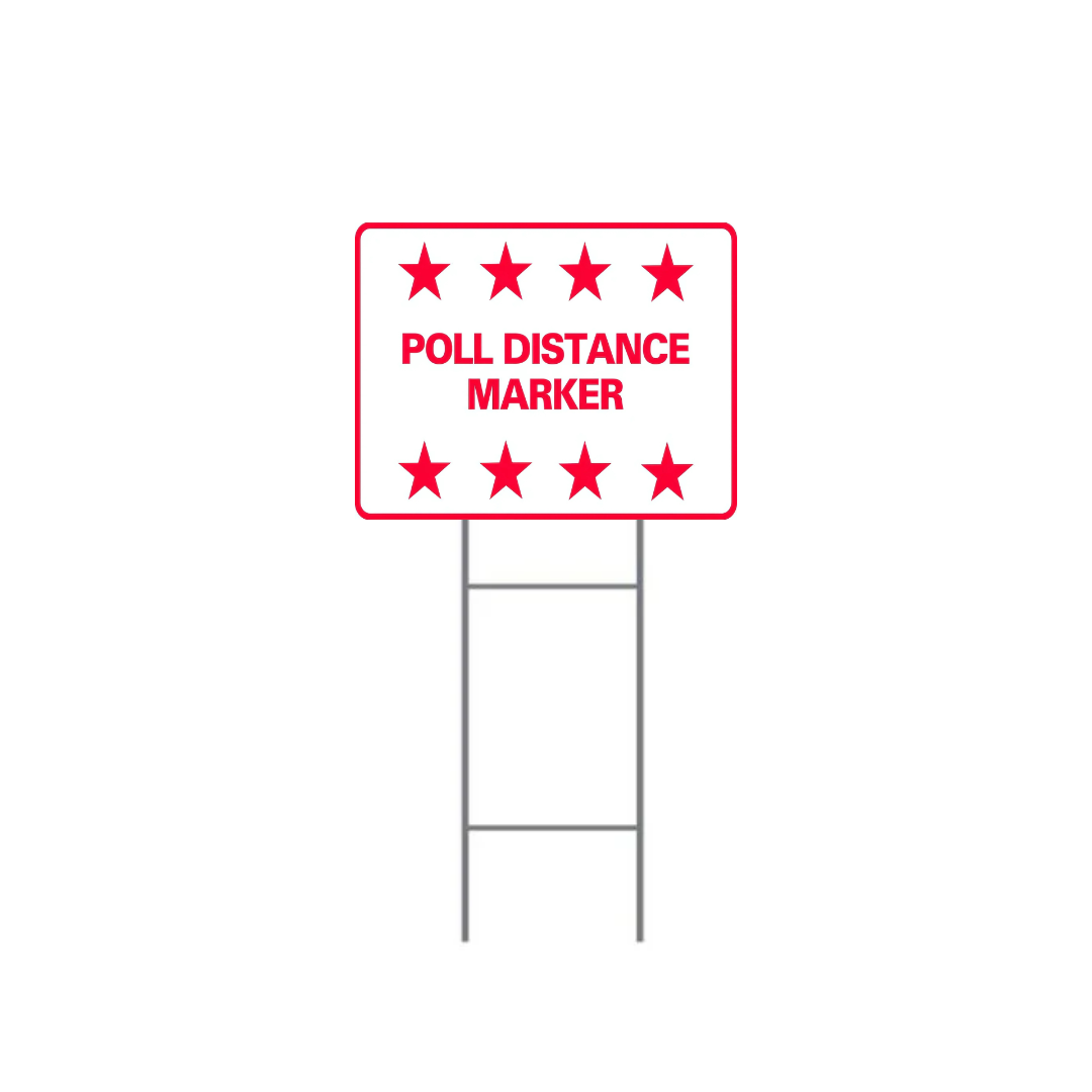 POLL DISTANCE MARKER DOUBLE-SIDED H-Stake Sign (SG-212D2)