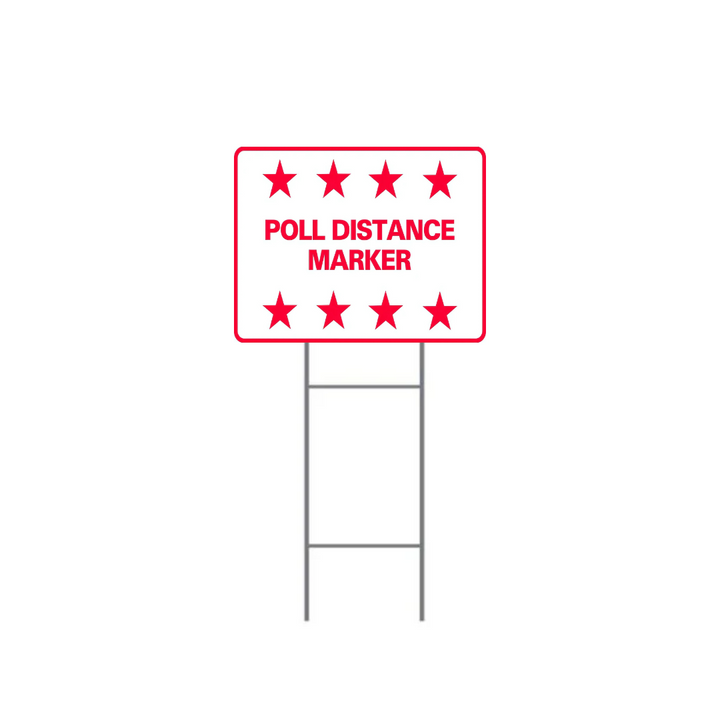POLL DISTANCE MARKER DOUBLE-SIDED H-Stake Sign (SG-212D2)