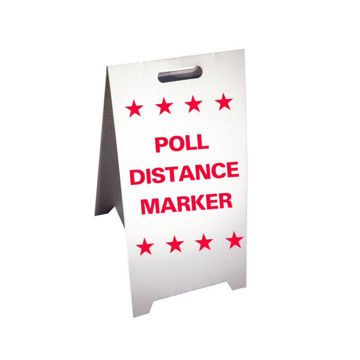 POLL DISTANCE MARKER Corrugated A-Frame Sign (SG-212F)