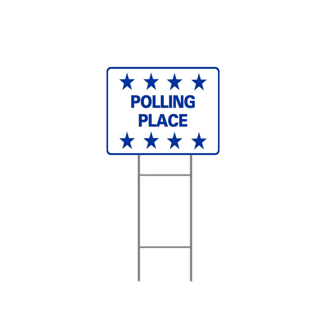POLLING PLACE H-Stake Sign SG-213D2