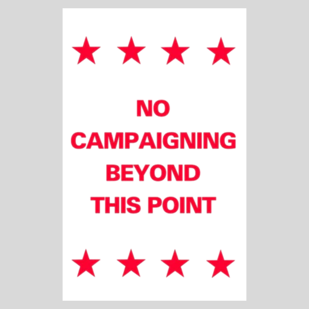 No hacer campaña más allá de este punto SG-214B