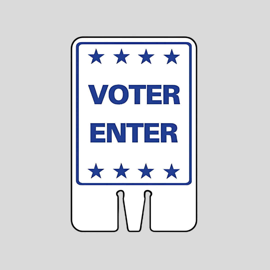VOTER ENTER Cone Topper Sign (SG-215I1)