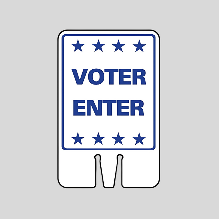 VOTER ENTER Cone Topper Sign (SG-215I1)