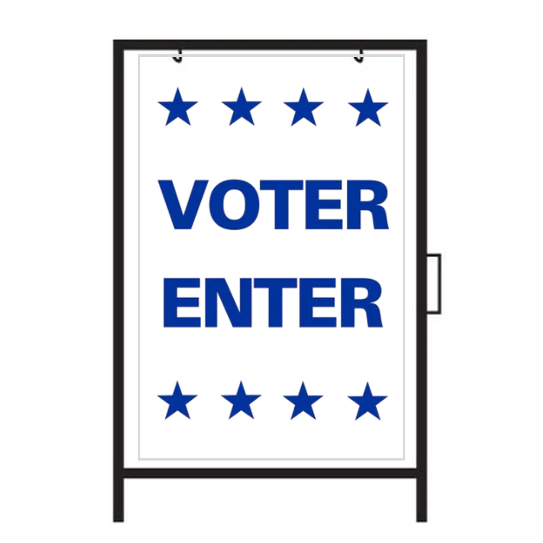 VOTER ENTER Metal A-Frame Sign (SG-215A)