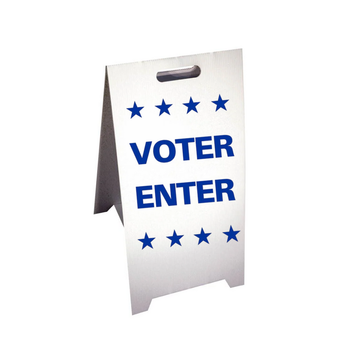 VOTER ENTER Corrugated A-Frame Sign (SG-215F)