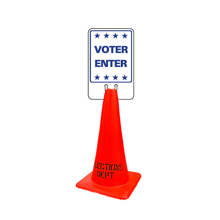 VOTER ENTER Cone Topper Sign (SG-215I1)