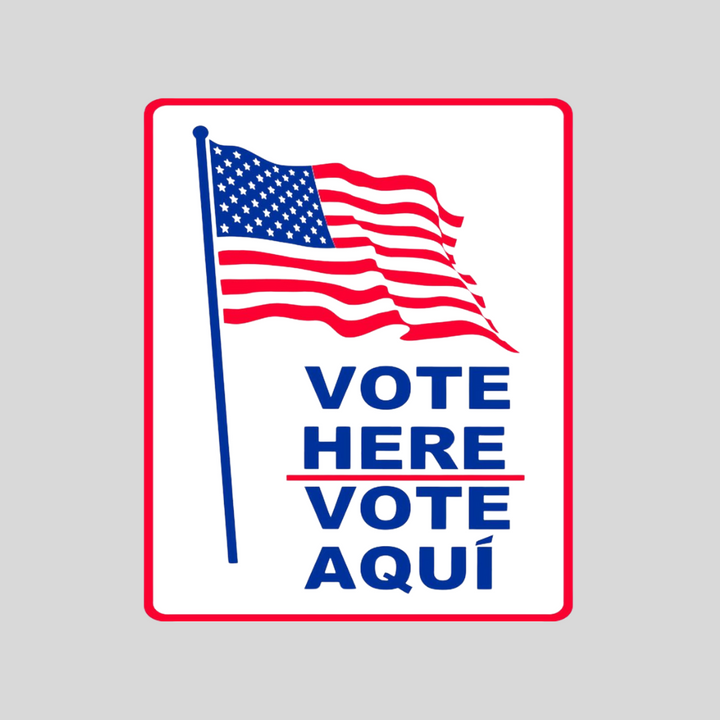 VOTE HERE/VOTE AQUI Weightable Base Sign (SG-203H)