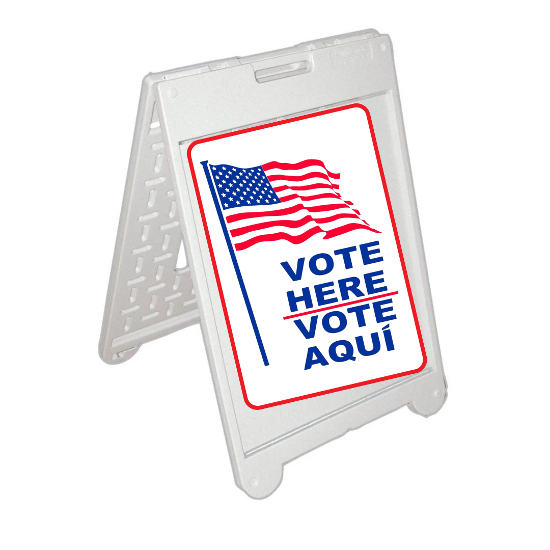 VOTE HERE/VOTE AQUI Medium A-Frame Sign (SG-203C)